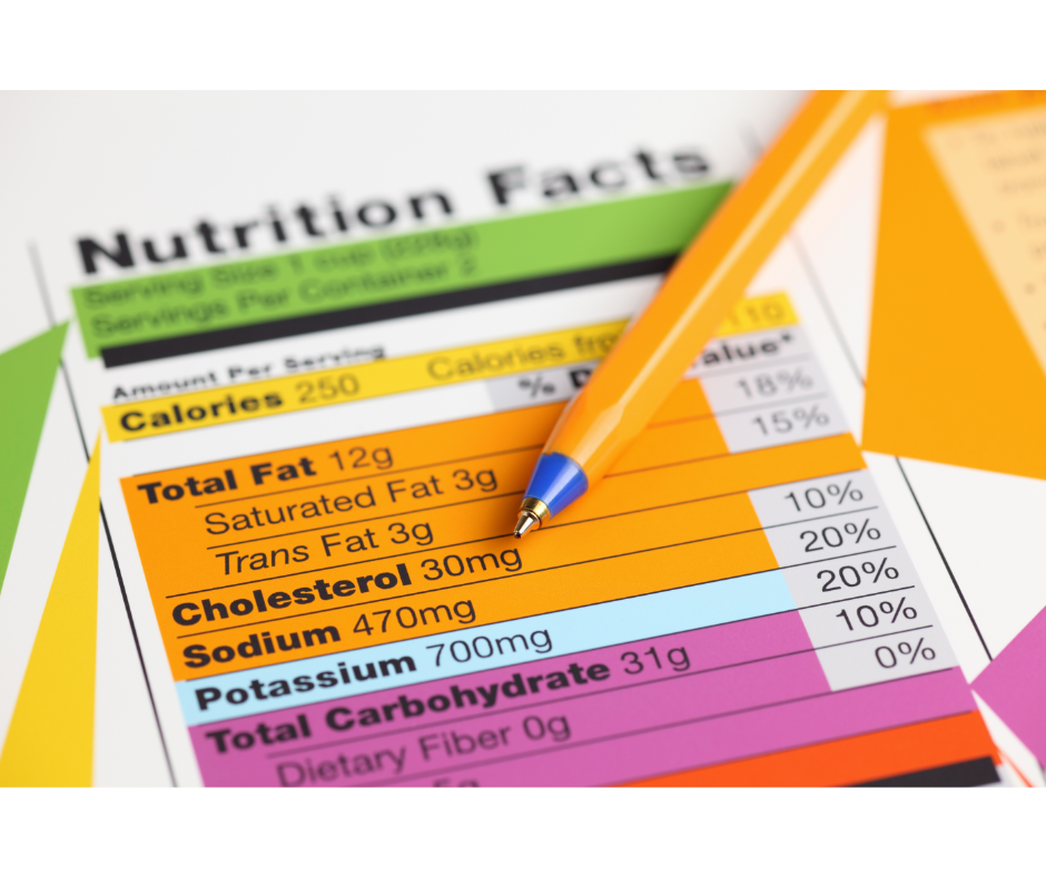 Nutrition label Lane Cove Physio